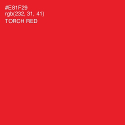 #E81F29 - Torch Red Color Image